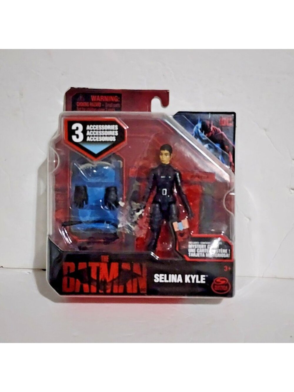 DC The Batman Selina Kyle Figure 3 Accessories Mystery Card Spin Master 4" New